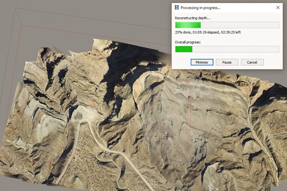 Generating 3D models with contours and 2D orthophotos for field mapping
